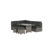 Loungemöbelset 'Coral' Aluminium grau/anthrazit 5-teilig