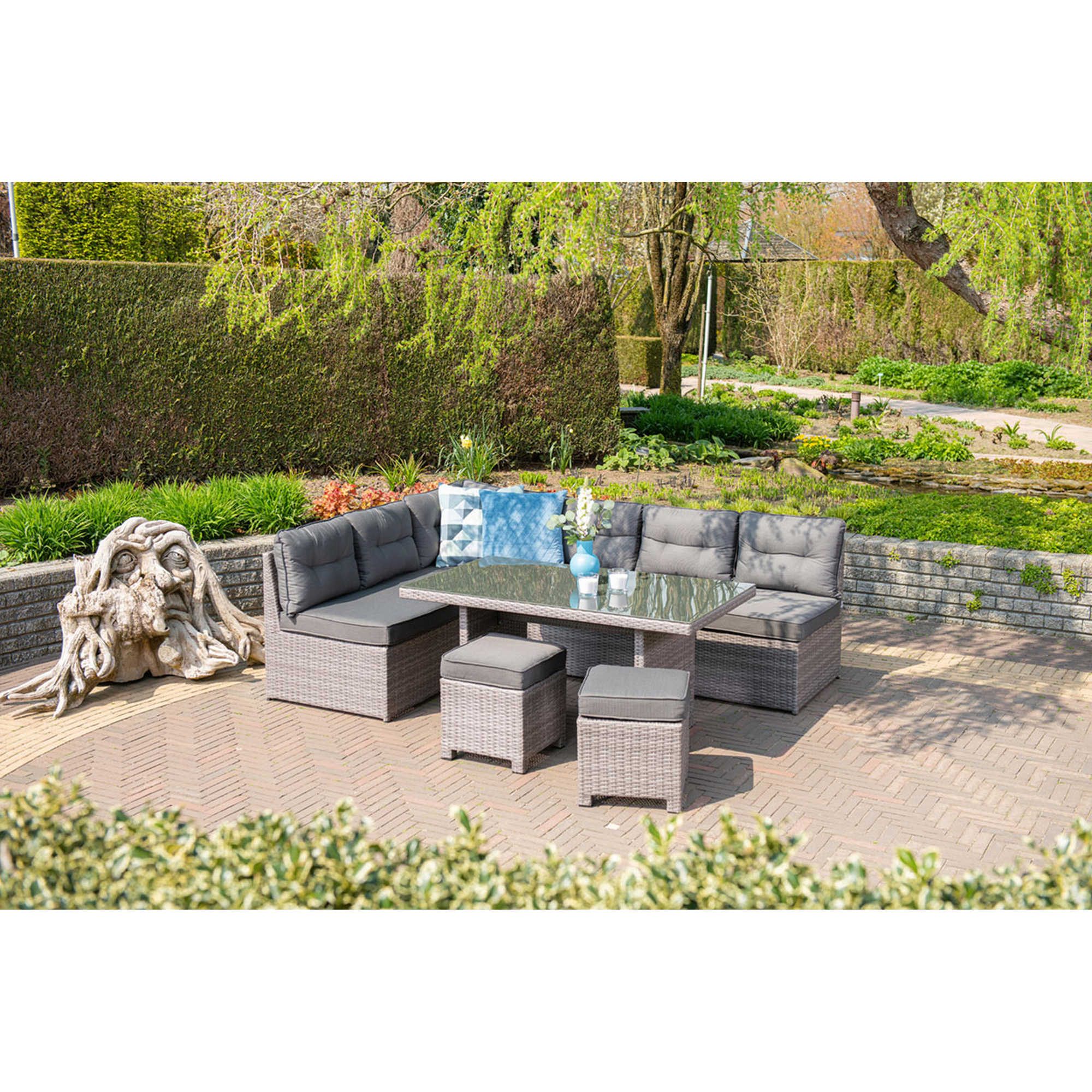 Loungemöbelset 'Coral' Aluminium grau/anthrazit 5-teilig