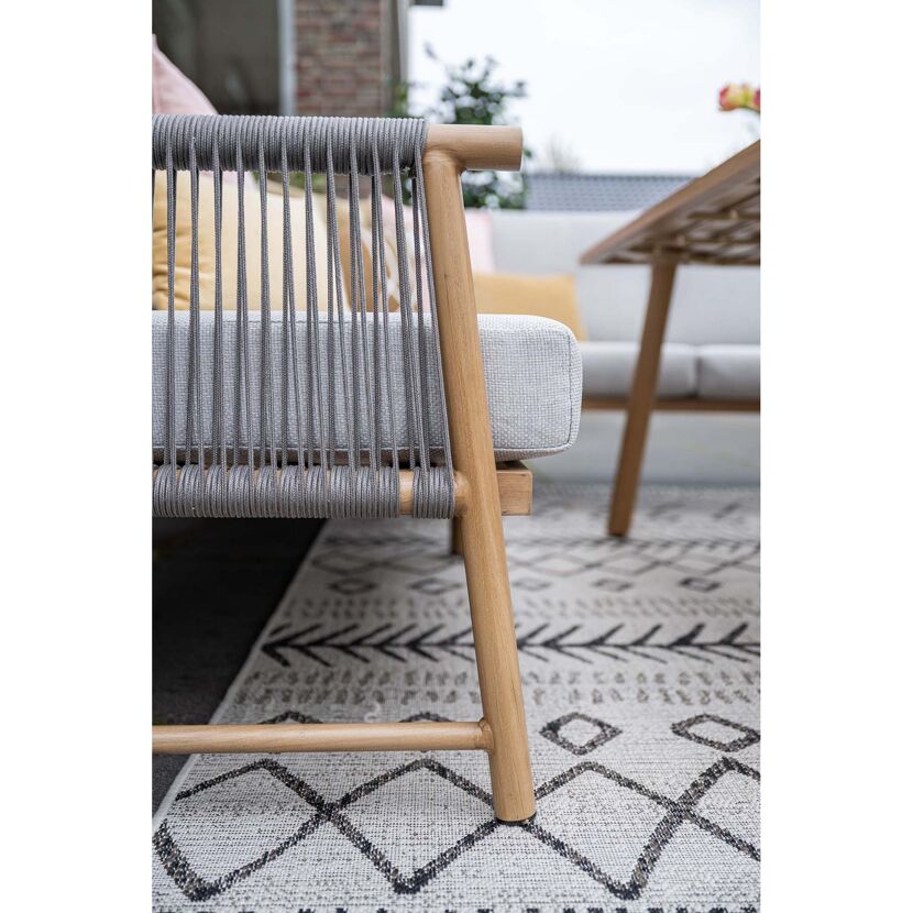 Loungemöbelset 'Bahama' Aluminium hellgrau 5-teilig