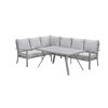 Loungemöbelset 'Sergio' Aluminium hellgrau 3-teilig