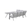 Loungemöbelset 'Sergio' Aluminium hellgrau 3-teilig