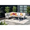 Loungemöbelset 'Sergio' Aluminium hellgrau 3-teilig