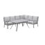 Loungemöbelset 'Sergio' Aluminium hellgrau 3-teilig