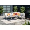 Loungemöbelset 'Sergio' Aluminium hellgrau 3-teilig