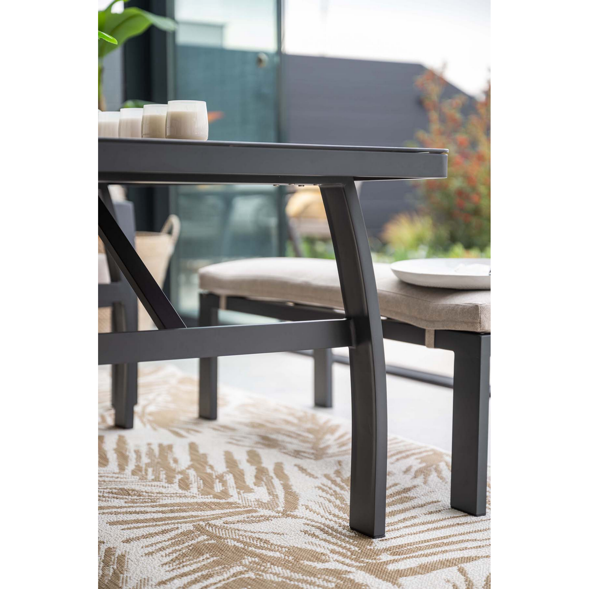 Loungemöbelset 'Vasano' Aluminium sand/grau 4-teilig
