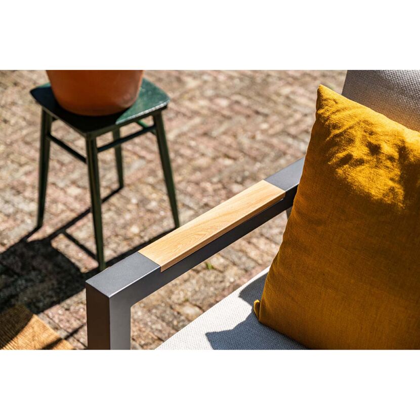 Loungemöbelset 'Elati' Aluminium hellgrau 4-teilig