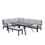 Loungemöbelset 'Rondo' Aluminum hellgrau 6-teilig