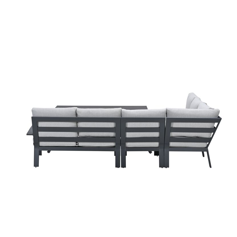 Loungemöbelset 'Rondo' Aluminum hellgrau 6-teilig