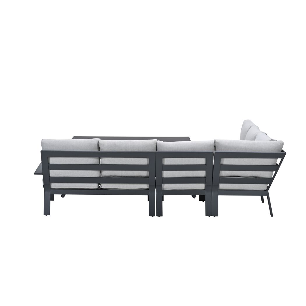 Loungemöbelset 'Rondo' Aluminum hellgrau 6-teilig