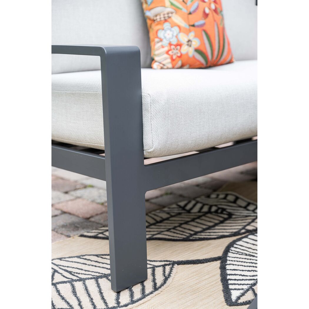 Loungemöbelset 'Rondo' Aluminum hellgrau 6-teilig
