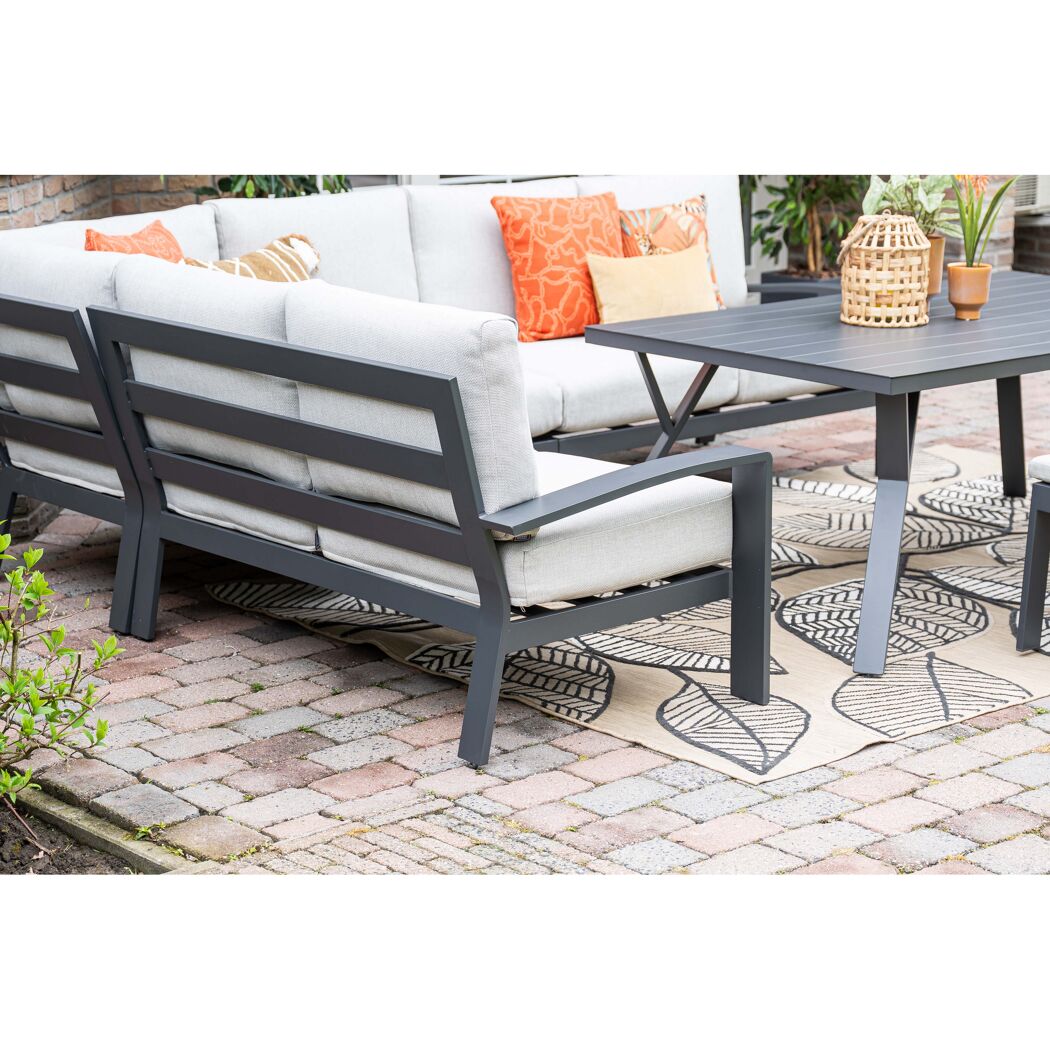 Loungemöbelset 'Rondo' Aluminum hellgrau 6-teilig