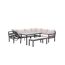 Loungemöbelset 'Corsica' Aluminium sand/grau 4-teilig