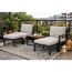 Loungemöbelset 'Cinto' Aluminium sand/grau 5-teilig