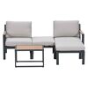 Loungemöbelset 'Cinto' Aluminium sand/grau 5-teilig