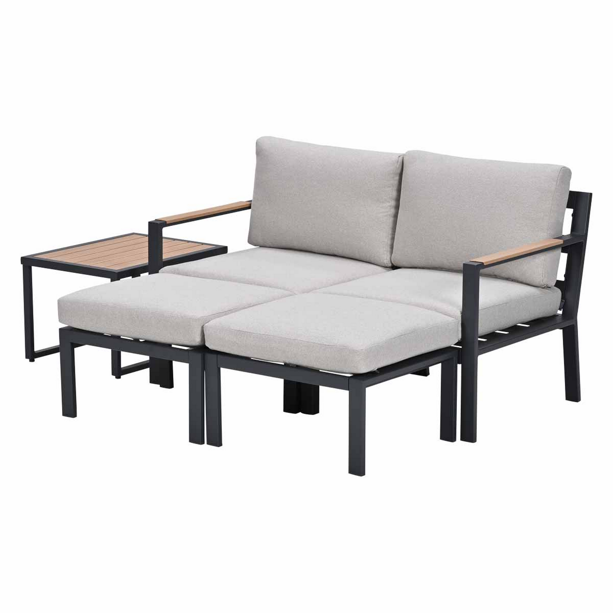 Loungemöbelset 'Cinto' Aluminium sand/grau 5-teilig