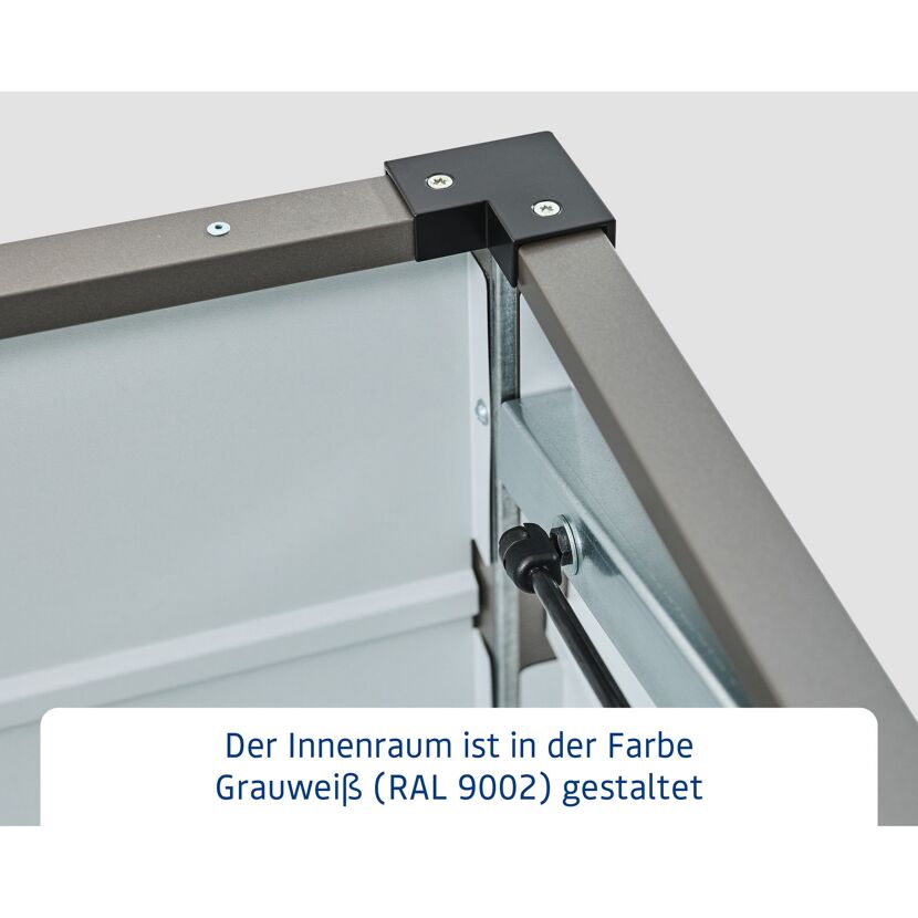 Gartenbox 'Euroline' Stahl/Metall 136 x 72,5 x 67,2 cm