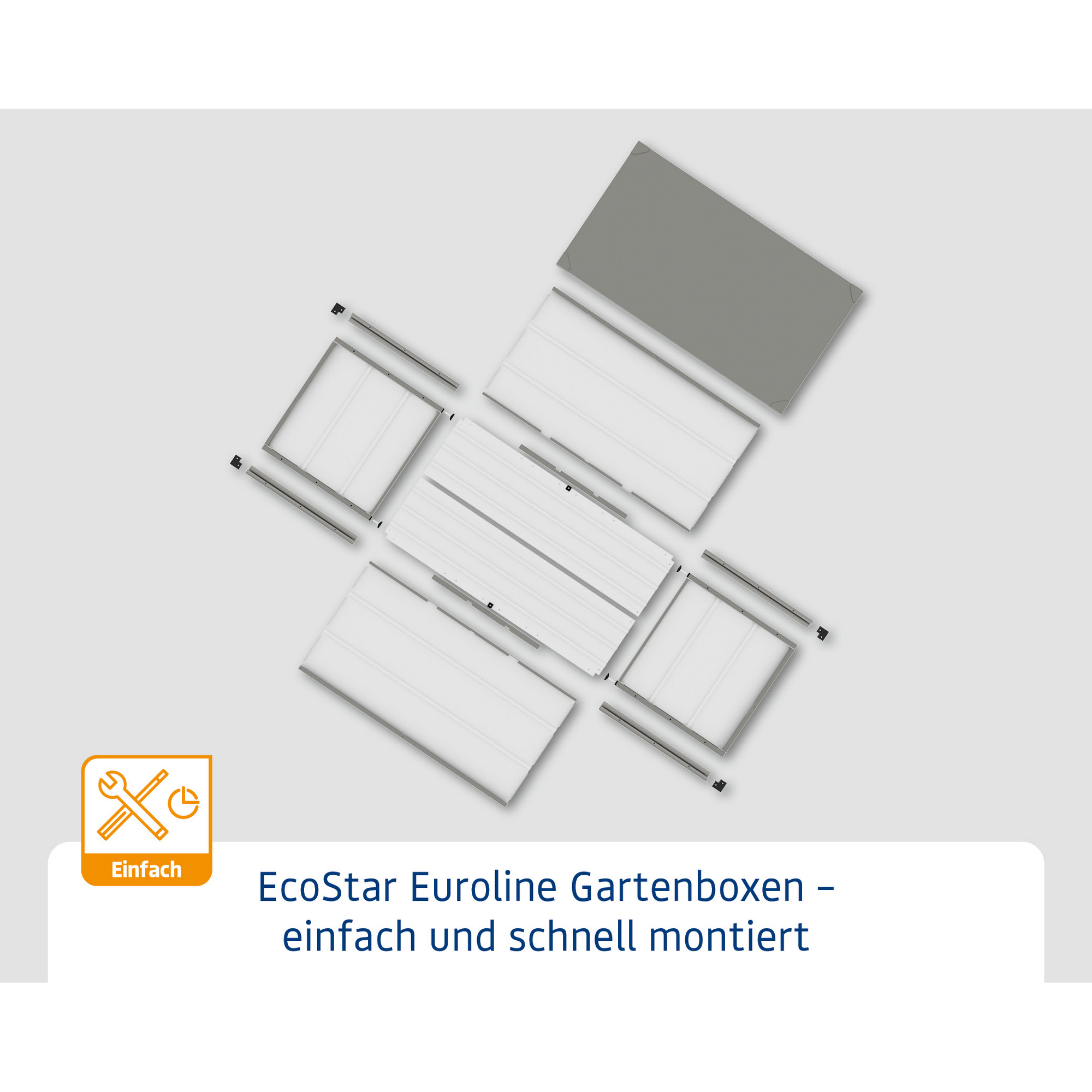 Gartenbox 'Euroline' Stahl/Metall 166 x 72,5 x 87,2 cm