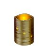 LED-Kerze goldfarben Ø 7,5 x 10 cm