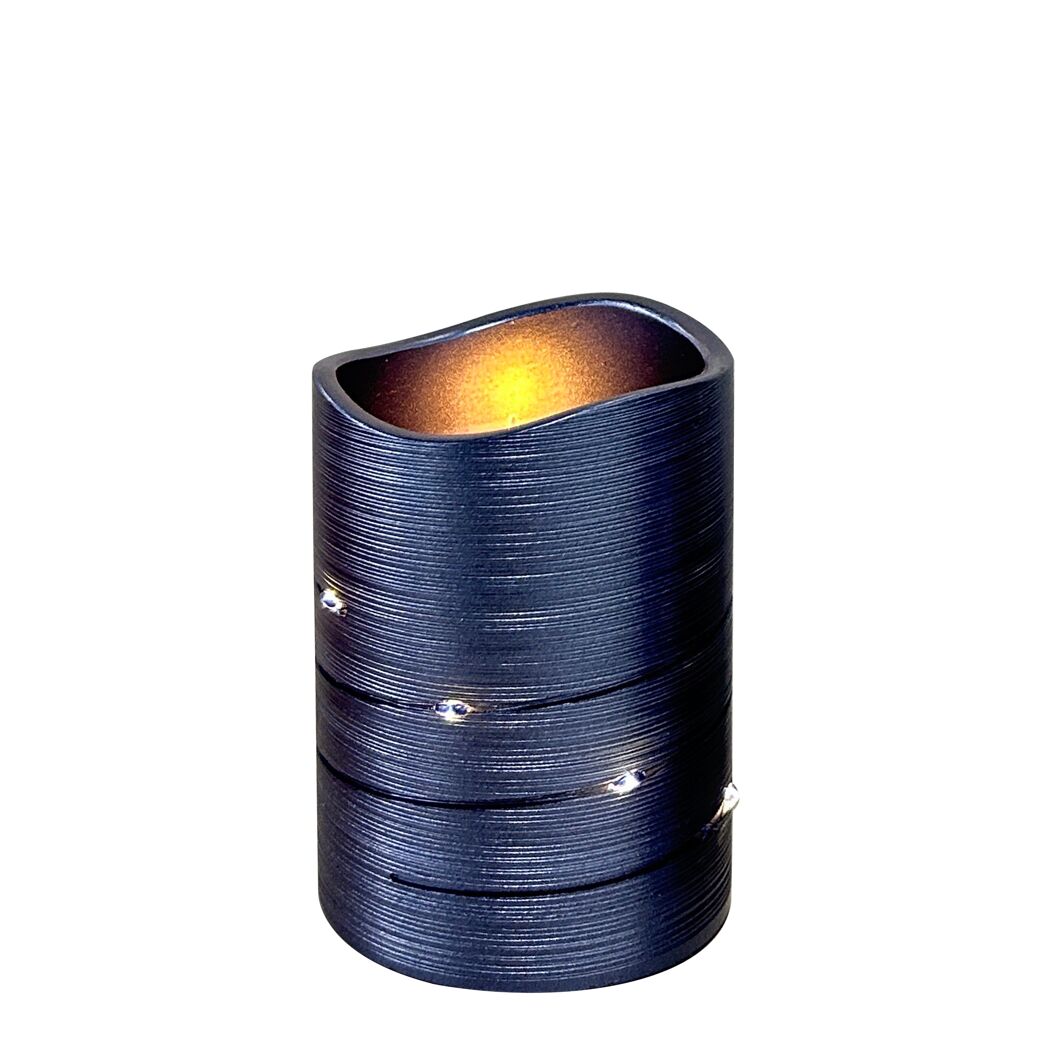 LED-Kerze blau Ø 7,5 x 10 cm