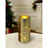 LED-Kerze goldfarben Ø 7,5 x 15 cm