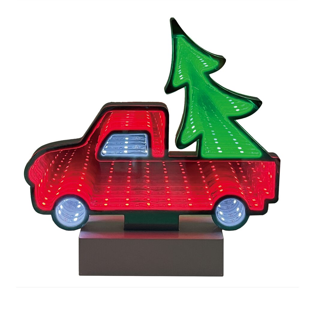 LED-Dekofigur Auto mit Infinity-Effekt 22 cm