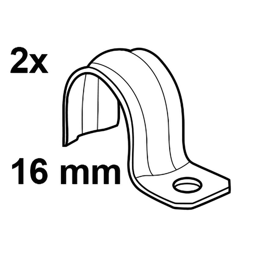 Rohrbandschelle einfach Ø 16 mm 2 Stück verzinkt