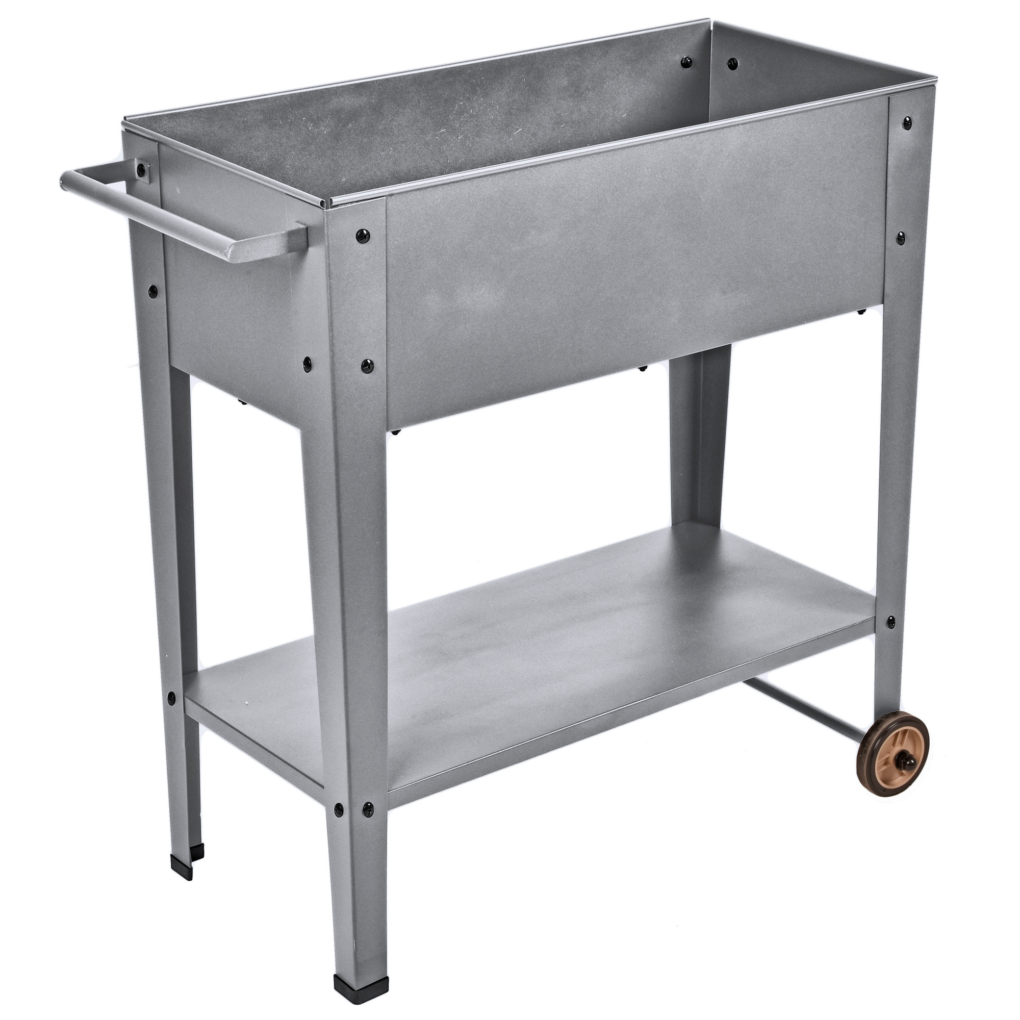 Hochbeet 'Lavandia' Stahlblech silbergrau, schwarz 35 x 80 x 75 cm