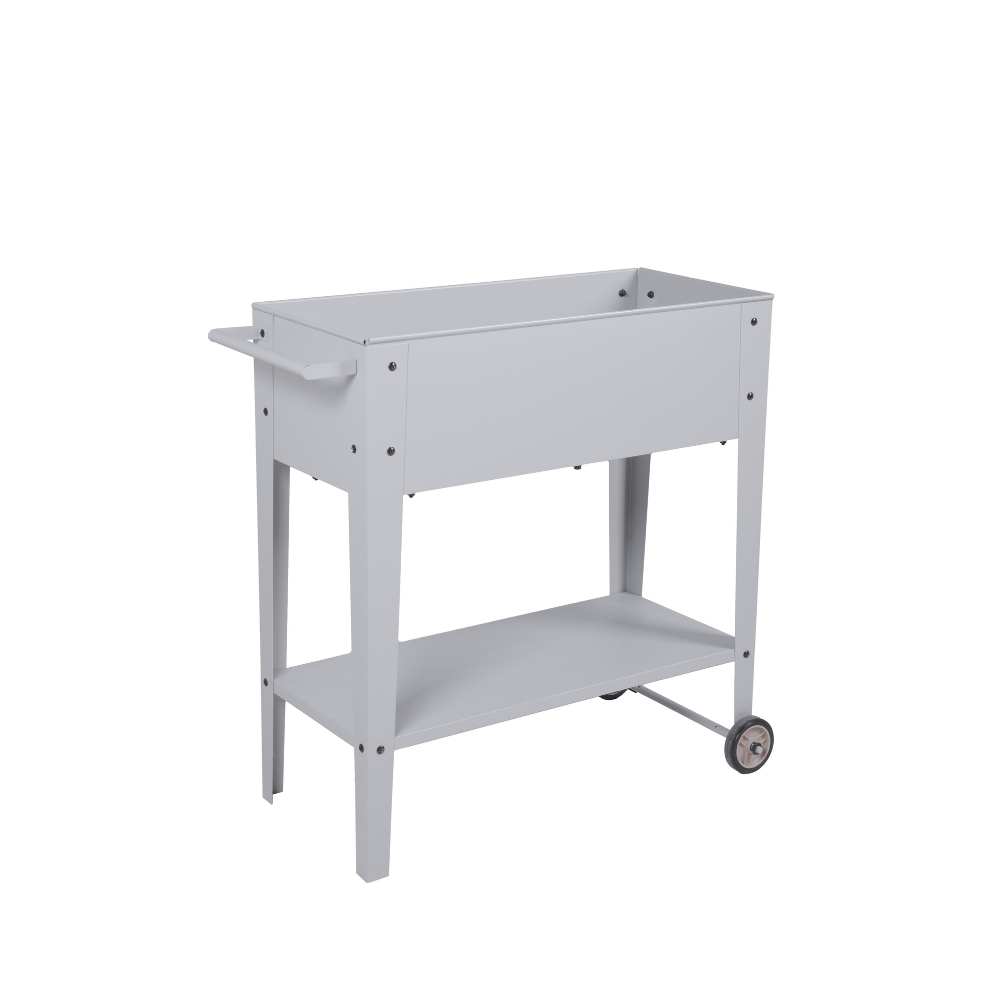 Hochbeet 'Fiora' Stahl hellgrau 35 x 80 x 75 cm