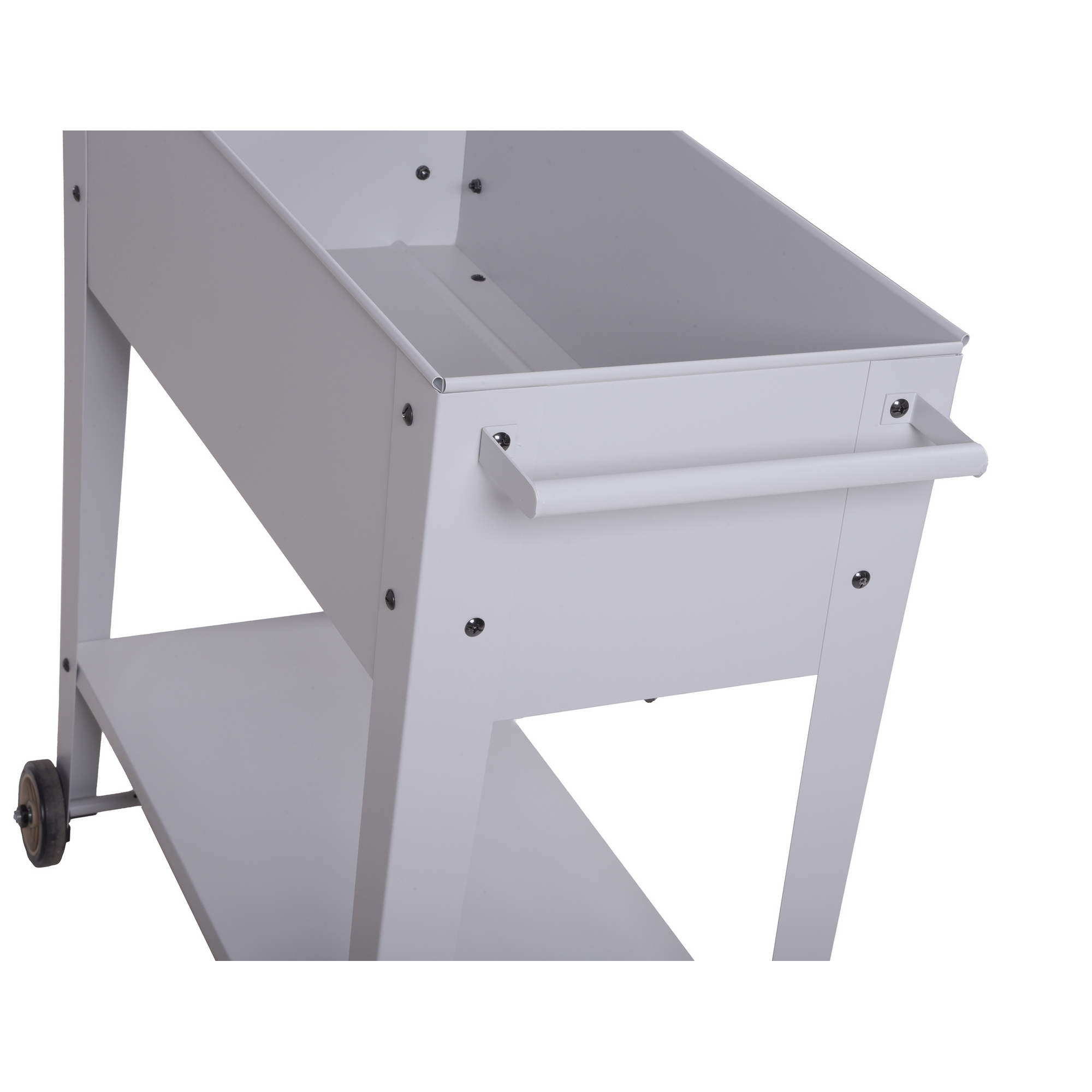 Hochbeet 'Fiora' Stahl hellgrau 35 x 80 x 75 cm