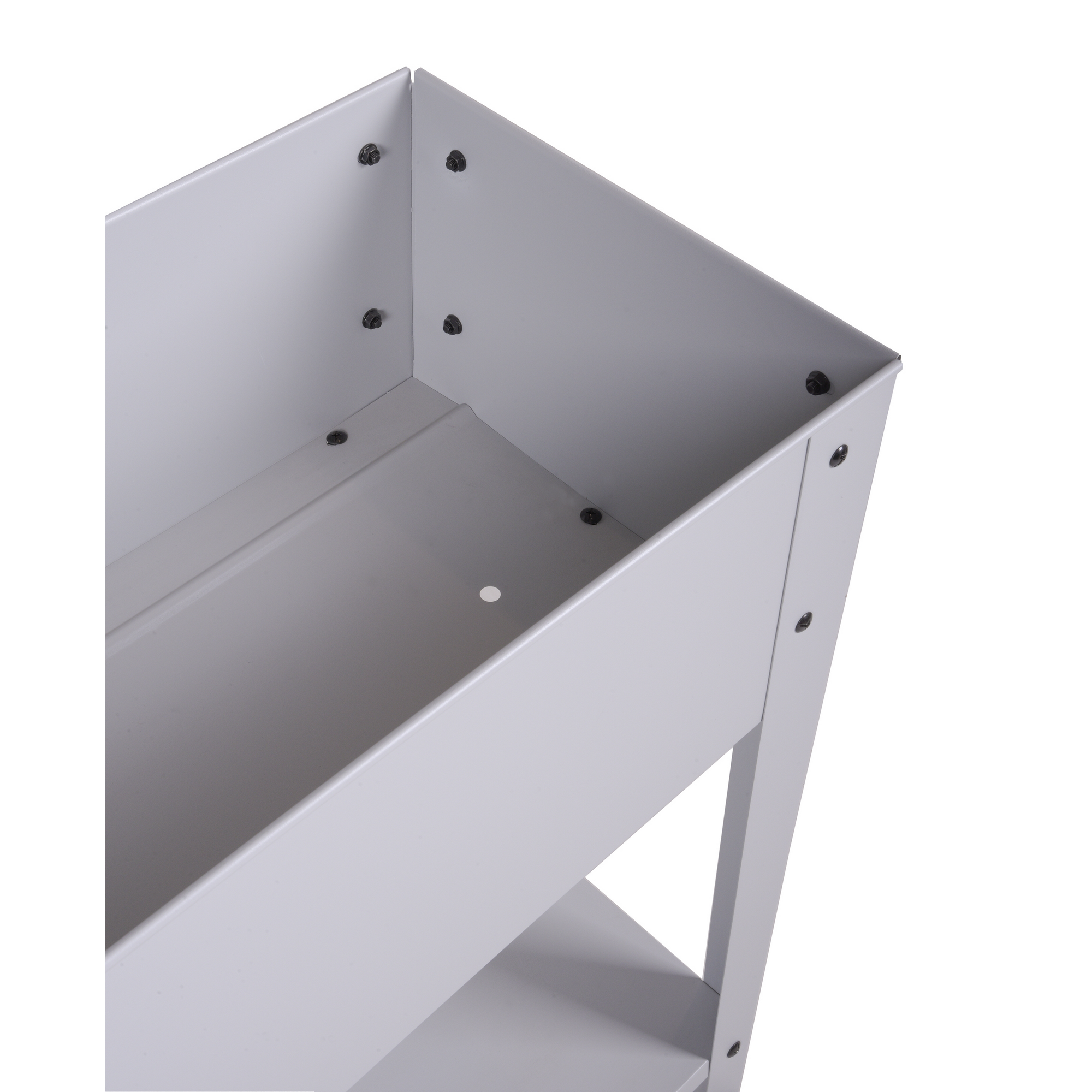 Hochbeet 'Fiora' Stahl hellgrau 35 x 80 x 75 cm