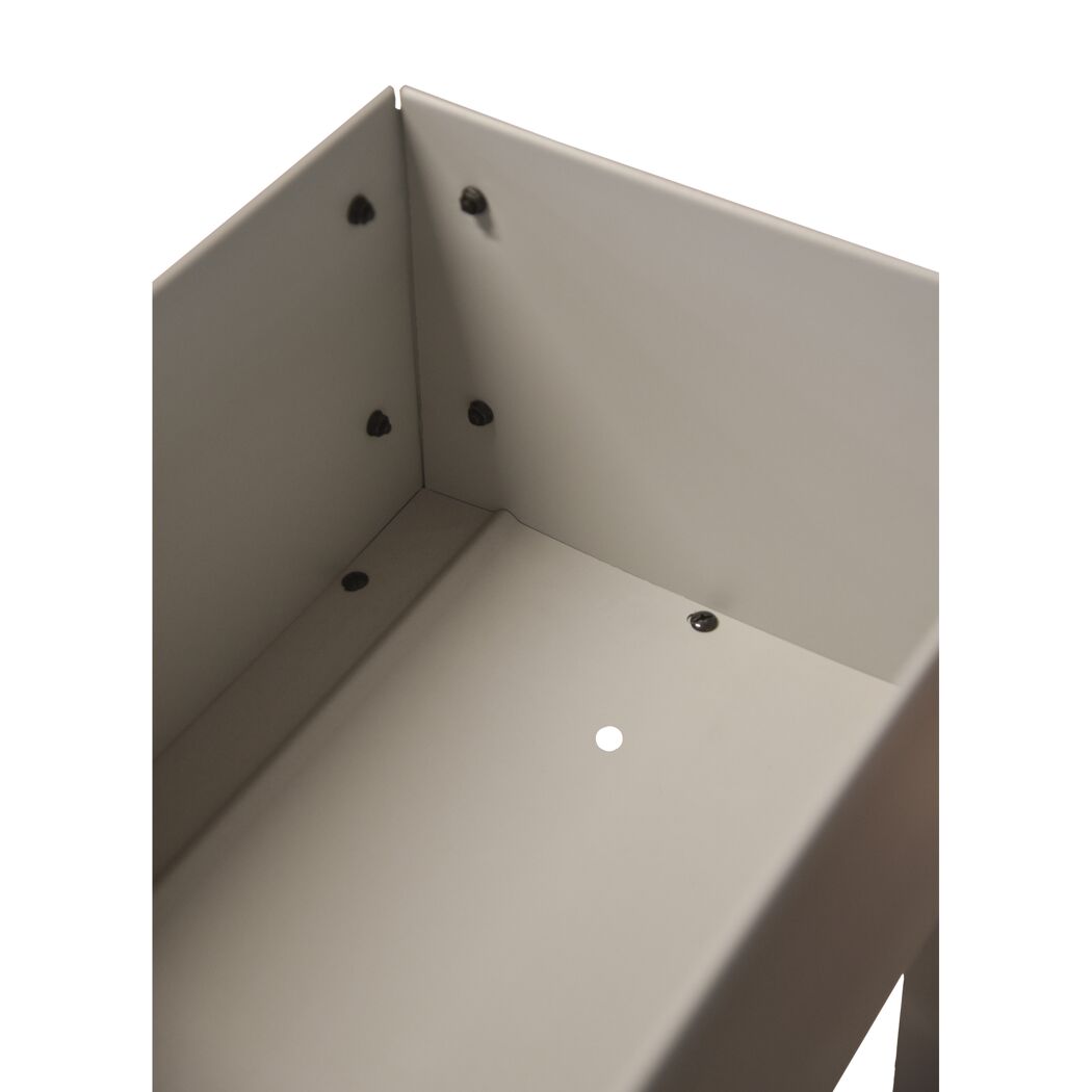 Hochbeet 'Fiora' Stahl hellgrau 35 x 80 x 75 cm