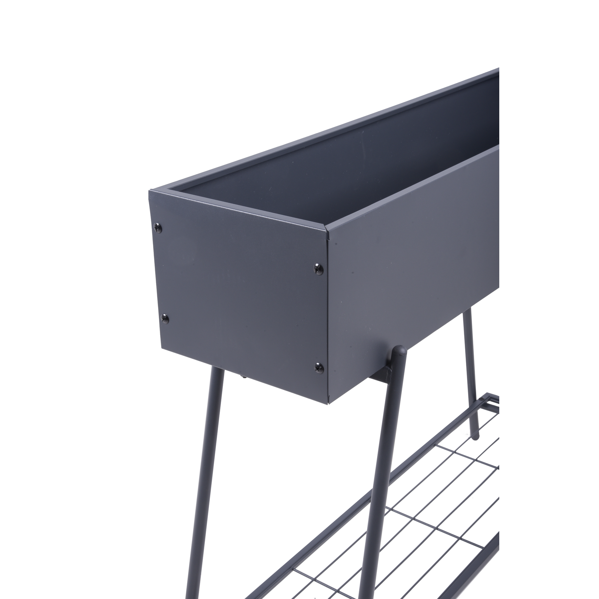 Blumenkasten 'Jasmin' Stahl anthrazit 30 x 80 x 96 cm