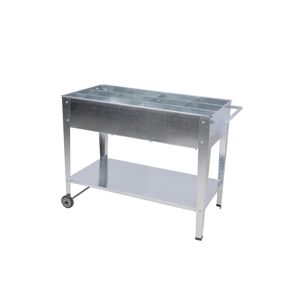 Hochbeet 'Mariegold' Stahl silbern 51,5 x 80 x 101,5 cm