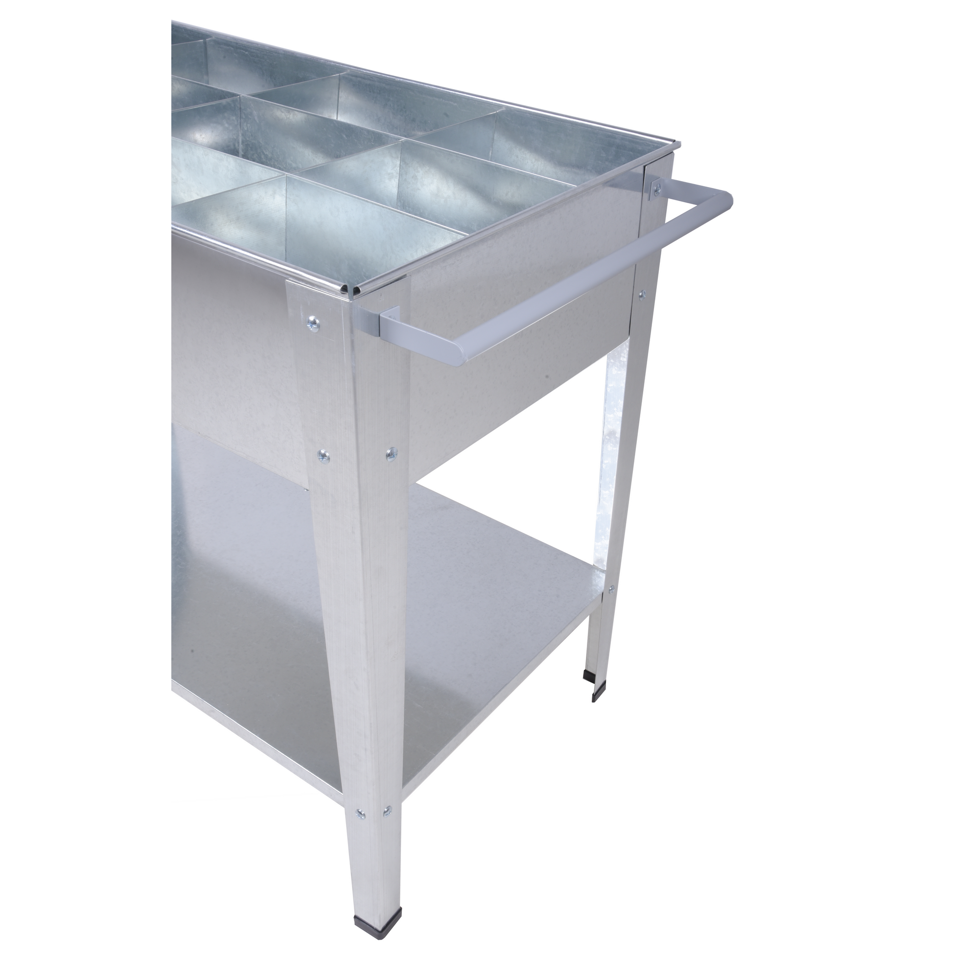 Hochbeet 'Mariegold' Stahl silbern 51,5 x 80 x 101,5 cm