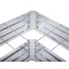 Beetumrandung 'Magnolia' Stahl silbern 120 x 45 x 30 cm