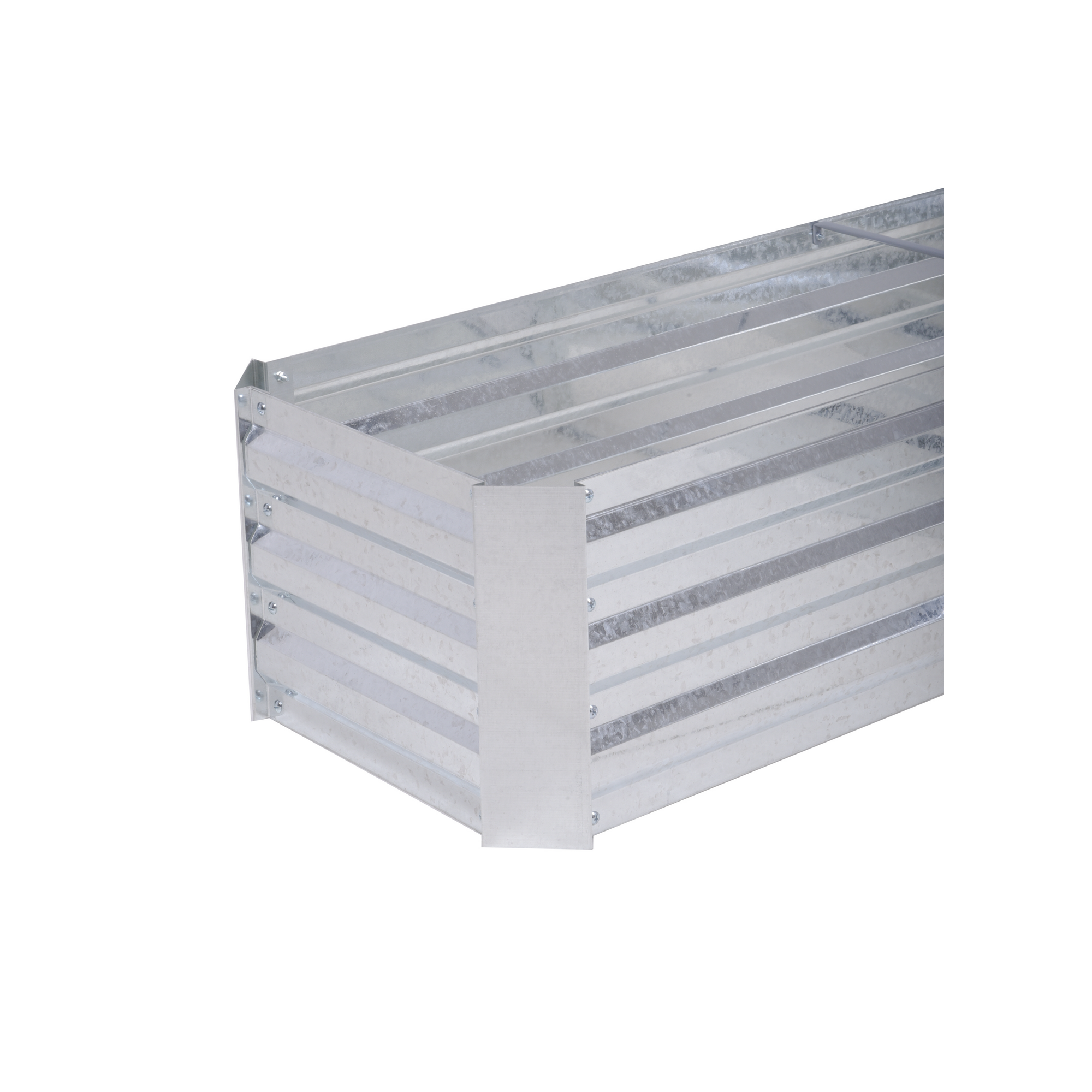 Beetumrandung 'Magnolia' Stahl silbern 120 x 45 x 30 cm