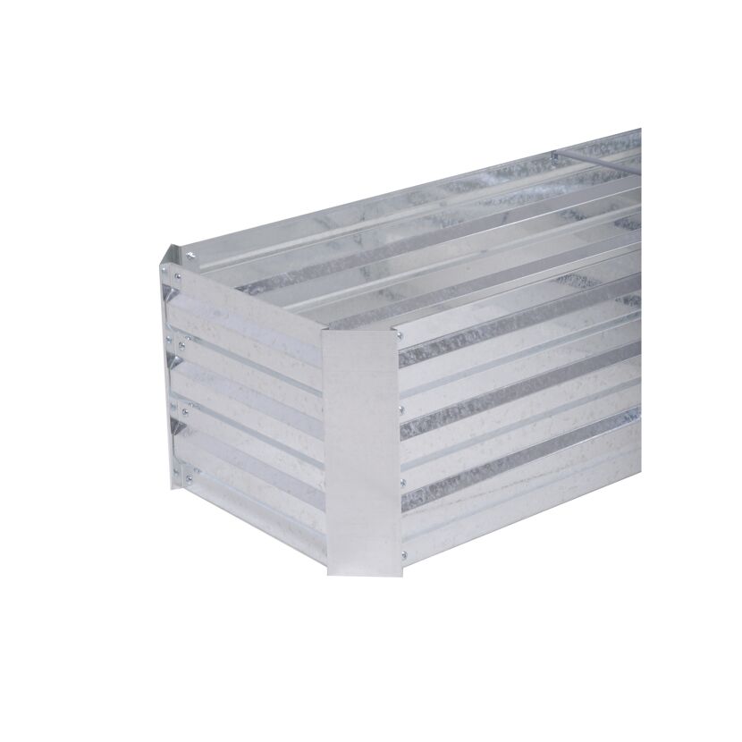 Beetumrandung 'Magnolia' Stahl silbern 120 x 45 x 30 cm