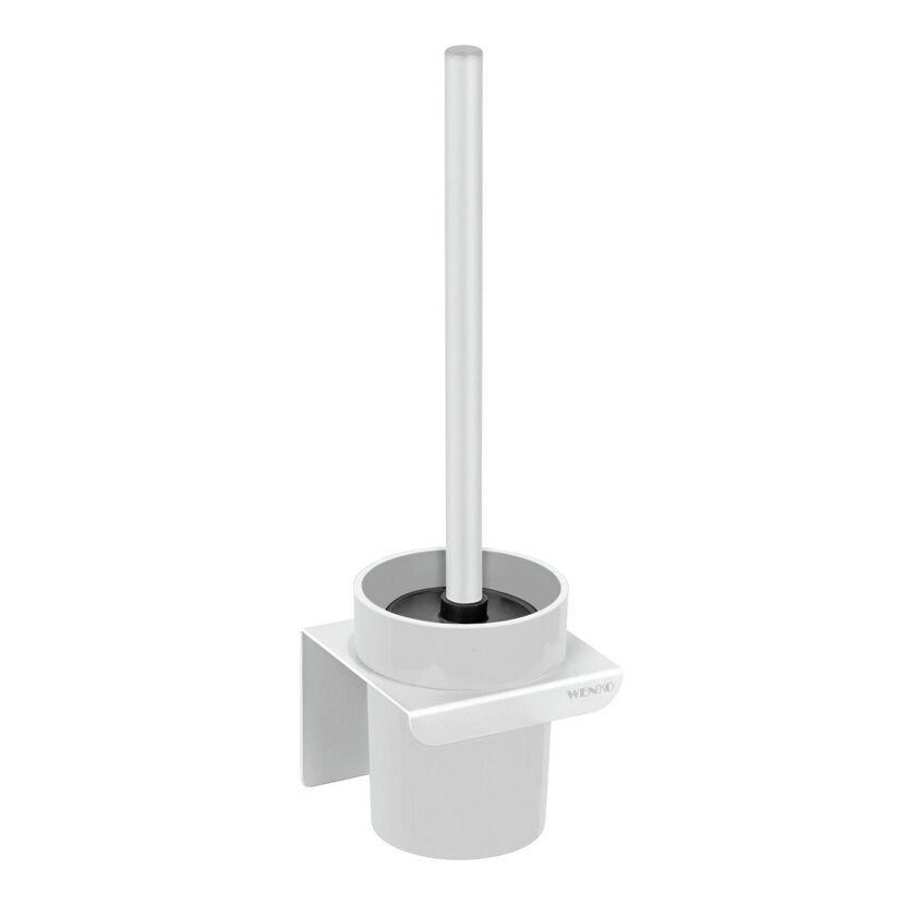 WC-Bürstengarnitur 'Turbo-Loc® Lizan' mit Silikon-Bürstenkopf Stahl weiss