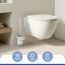 WC-Bürstengarnitur 'Turbo-Loc® Lizan' mit Silikon-Bürstenkopf Stahl weiss