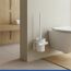 WC-Bürstengarnitur 'Turbo-Loc® Lizan' mit Silikon-Bürstenkopf Stahl weiss