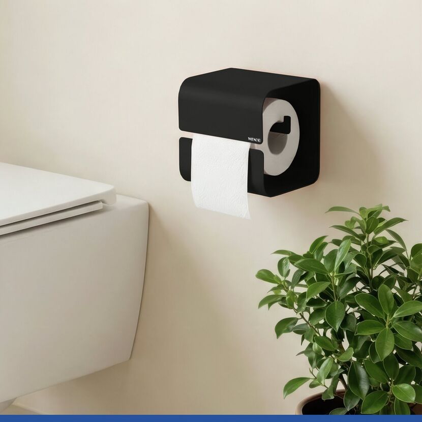 Toilettenpapierhalter 'Turbo-Loc® Lizan' Stahl schwarz