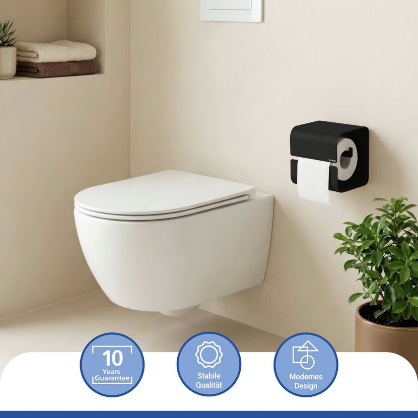 Toilettenpapierhalter 'Turbo-Loc® Lizan' Stahl schwarz