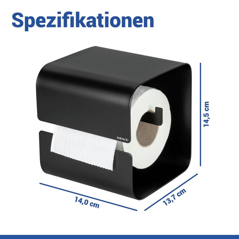 Toilettenpapierhalter 'Turbo-Loc® Lizan' Stahl schwarz