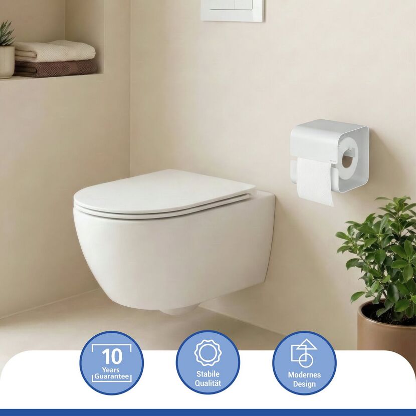 Toilettenpapierhalter 'Turbo-Loc® Lizan' Stahl weiss