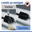 WC-Bürstengarnitur 'Turbo-Loc® Lizan' mit Silikon-Bürstenkopf Stahl schwarz