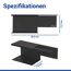 Toilettenpapierhalter 'Turbo-Loc® Lizan' mit Ablage Stahl schwarz