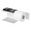 Toilettenpapierhalter 'Turbo-Loc® Lizan' mit Ablage Stahl weiss
