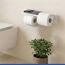 Toilettenpapierhalter 'Turbo-Loc® Lizan' mit Ablage Stahl weiss