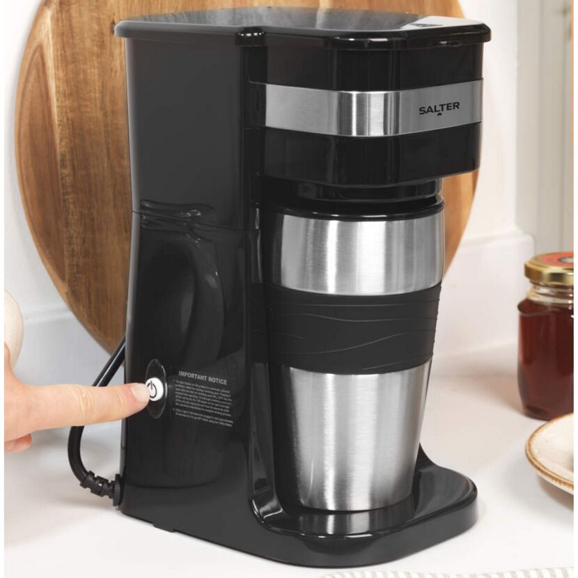 Ein-Tassen-Kaffeemaschine mit Reisebecher 420 ml