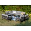 Loungemöbelset 'Madri Nero' Aluminium 5-teilig